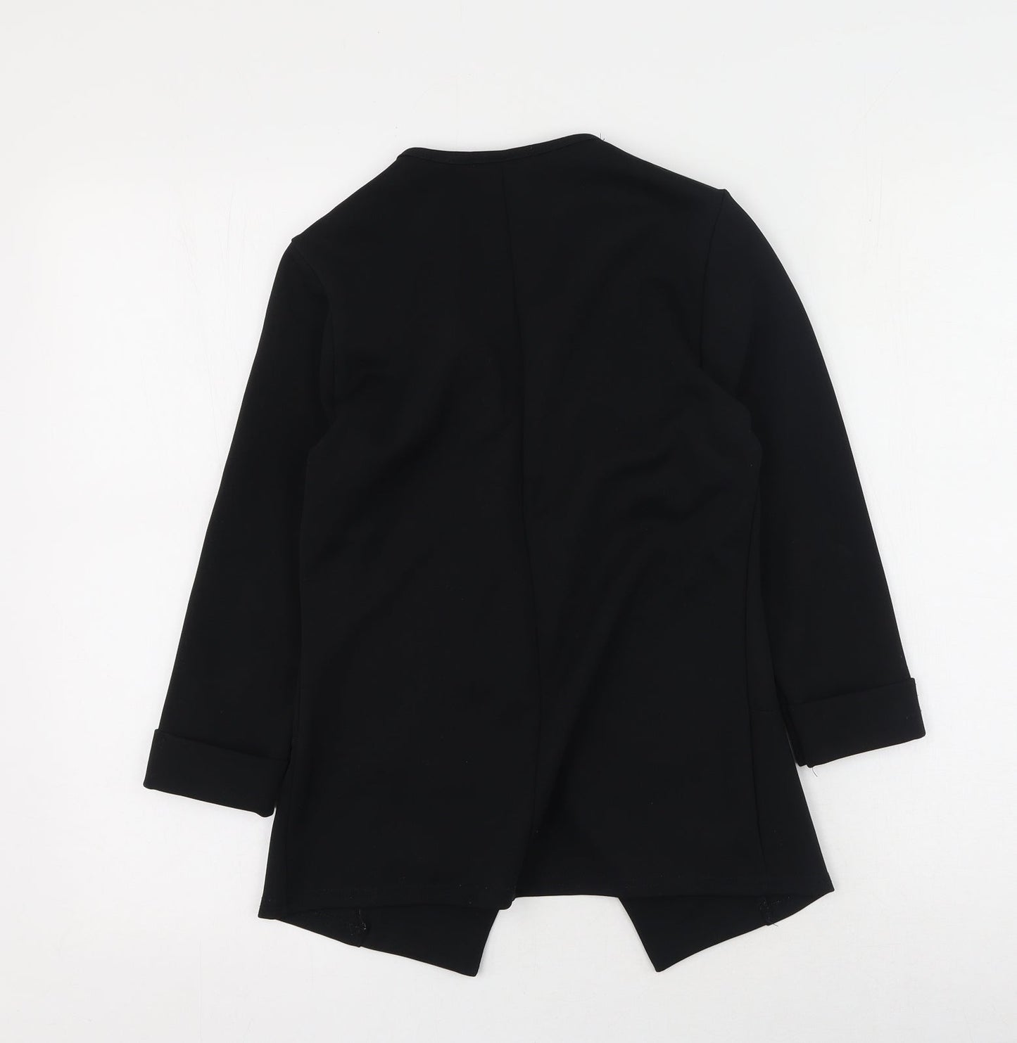 Quiz Womens Black V-Neck  Polyester Cardigan Jumper Size 8