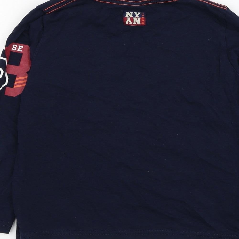 Boboli Boys Blue  Cotton Basic T-Shirt Size 6 Years Round Neck Pullover - NY