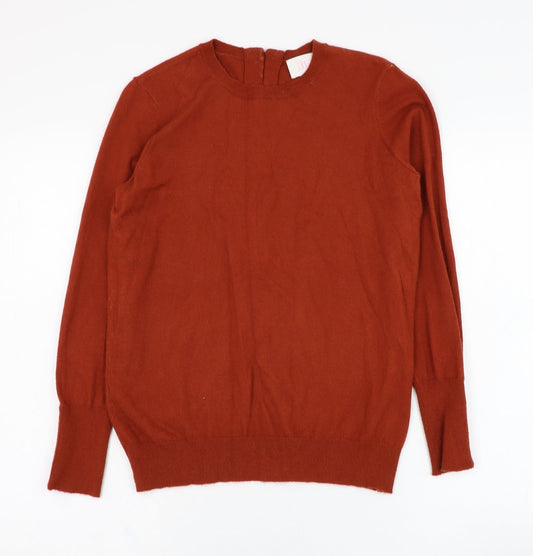 Savida Womens Brown Round Neck  Viscose Pullover Jumper Size 12
