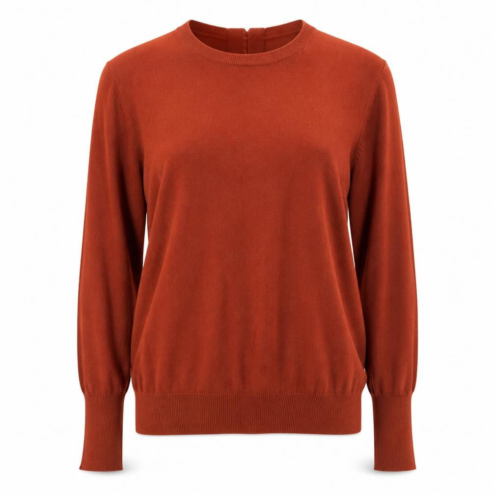 Savida Womens Brown Round Neck  Viscose Pullover Jumper Size 12