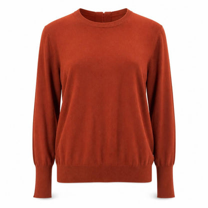 Savida Womens Brown Round Neck  Viscose Pullover Jumper Size 12