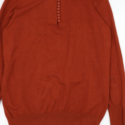 Savida Womens Brown Round Neck  Viscose Pullover Jumper Size 12