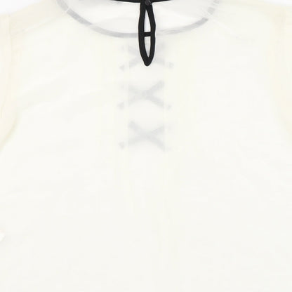 Preloved Atmosphere Womens Ivory  Polyester Basic Blouse Size 16 Round Neck - Label
