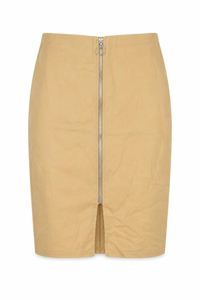 Atmosphere Womens Brown  Cotton Straight & Pencil Skirt Size 12   Zip