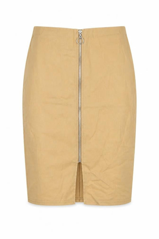 Atmosphere Womens Brown  Cotton Straight & Pencil Skirt Size 12   Zip