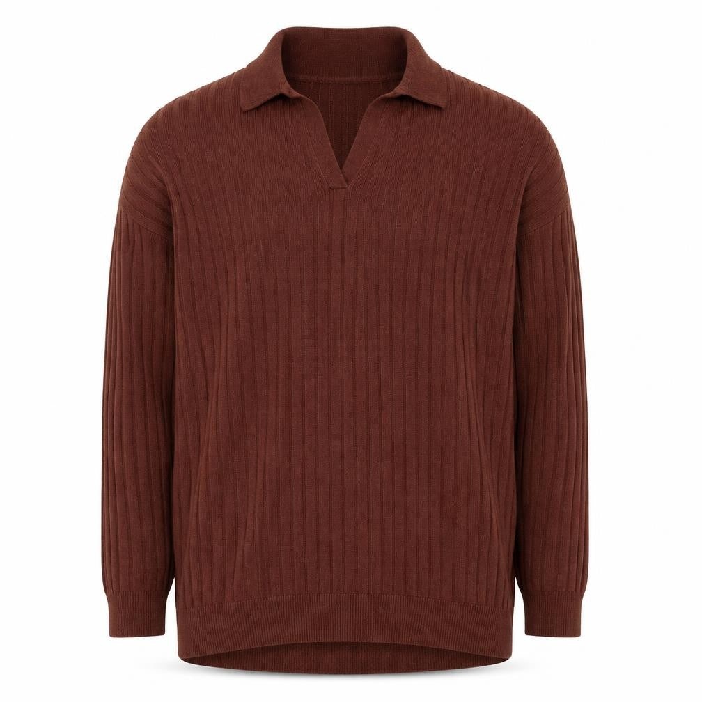 NEXT Mens Brown Collared  Acrylic Pullover Jumper Size L