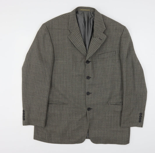 Remus  Mens Multicoloured Geometric Polyester Jacket Suit Jacket