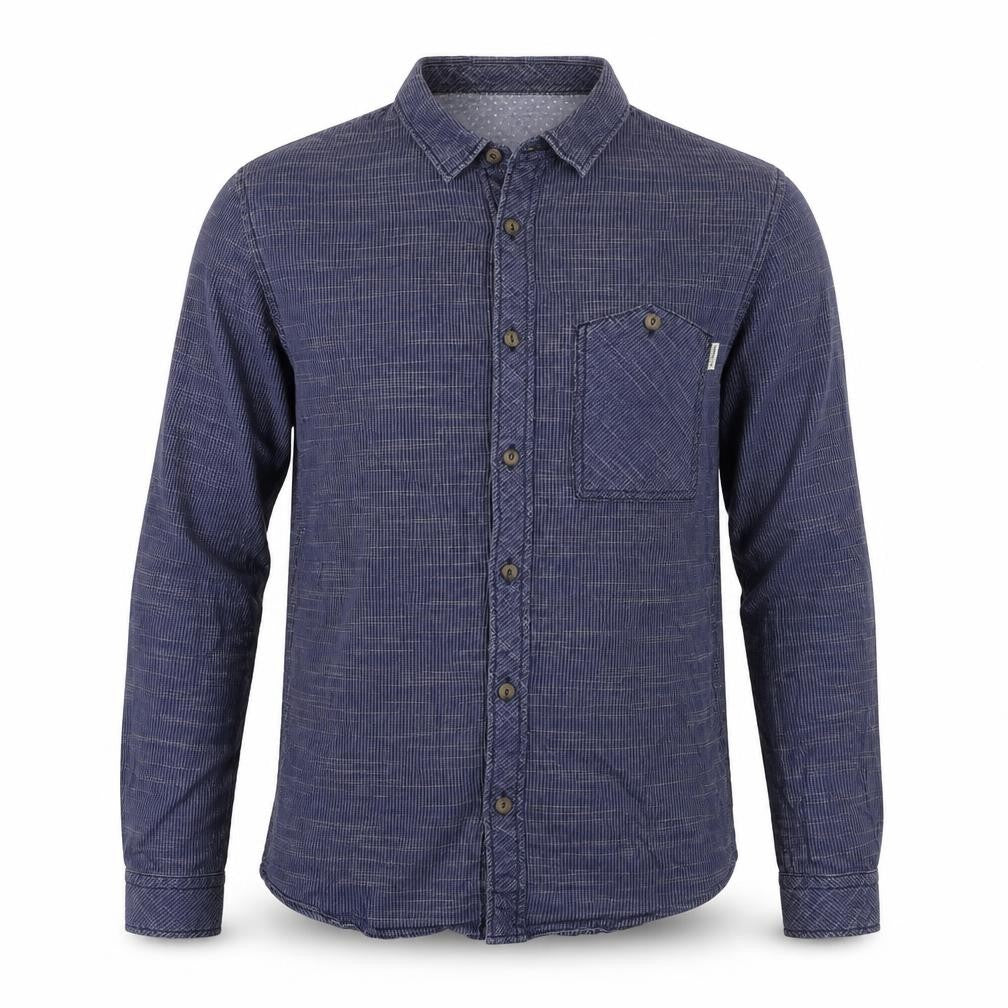 Tom Tailor  Mens Blue Geometric Cotton  Button-Up Size S Collared Button