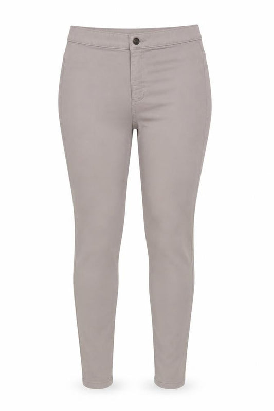 Marks & Spencer Womens Grey  Cotton Skinny Jeans Size 12 L30 in Regular Button