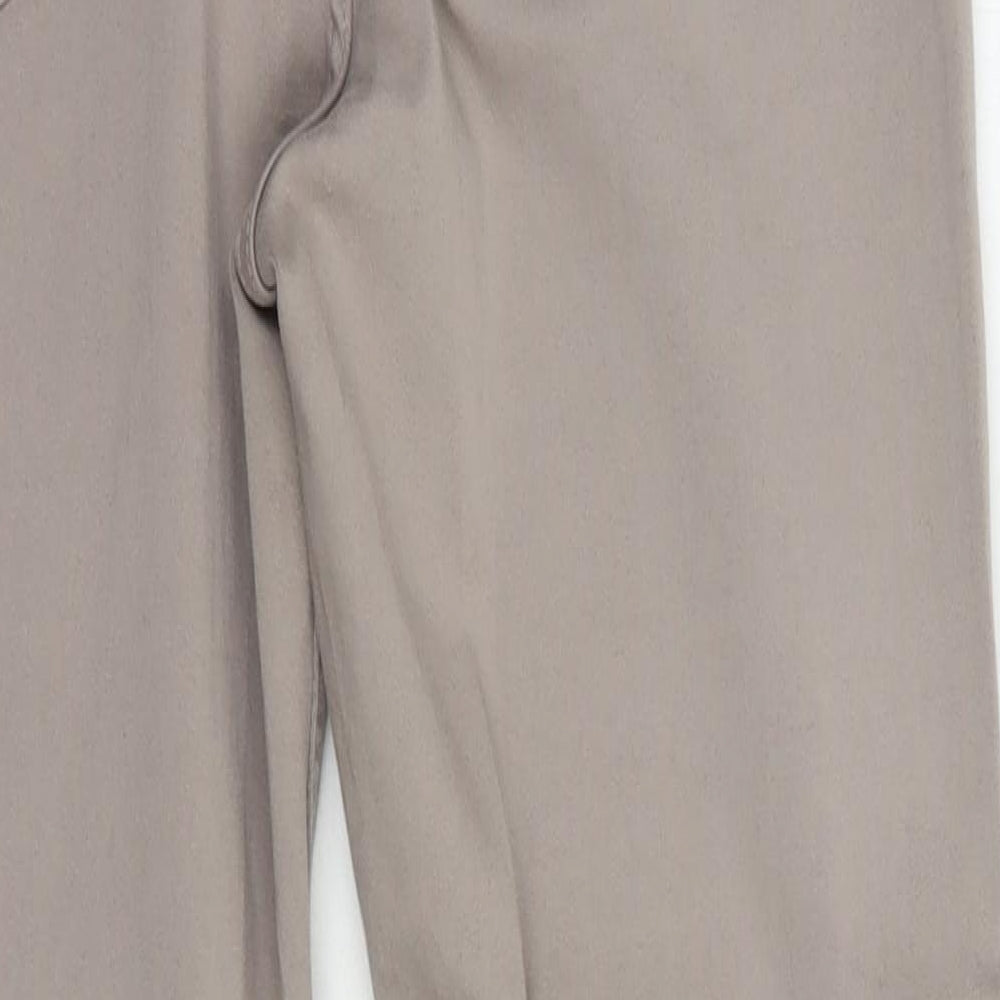 Marks and Spencer Womens Grey  Cotton Skinny Jeans Size 12 L30 in Regular Button