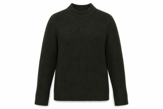 Brave Soul Womens Green Mock Neck  Polyester Pullover Jumper Size L