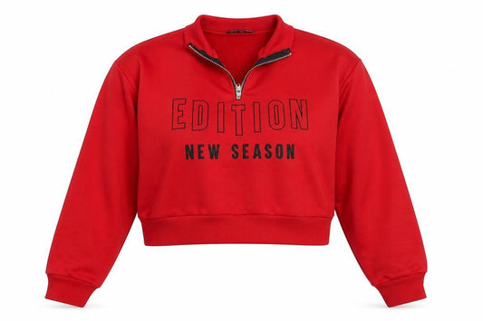 Boohoo Womens Red  Polyester Pullover Sweatshirt Size 10