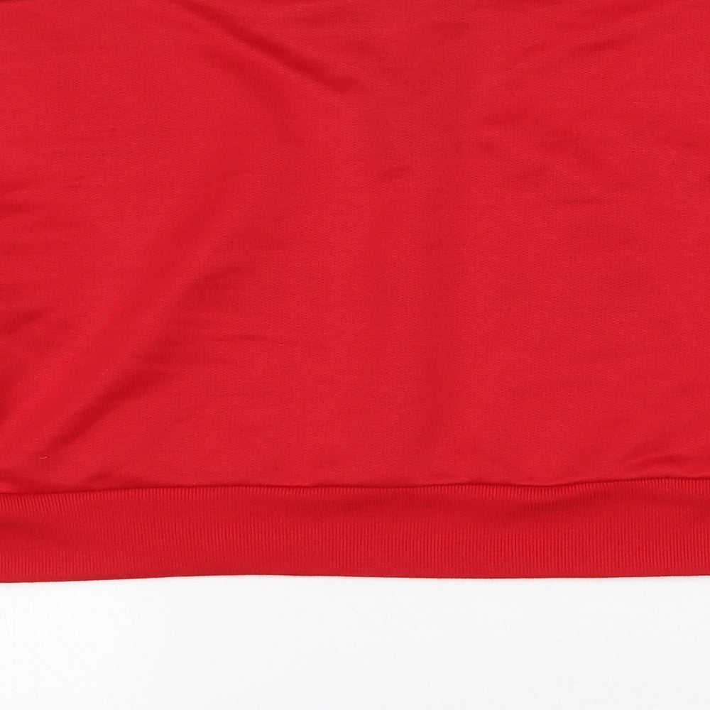 Boohoo Womens Red  Polyester Pullover Sweatshirt Size 10