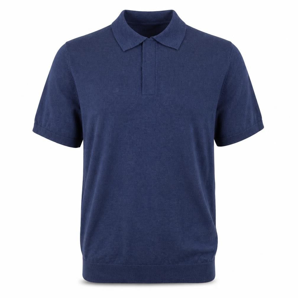 Dunnes Mens Blue Collared  Cotton Pullover Jumper Size S