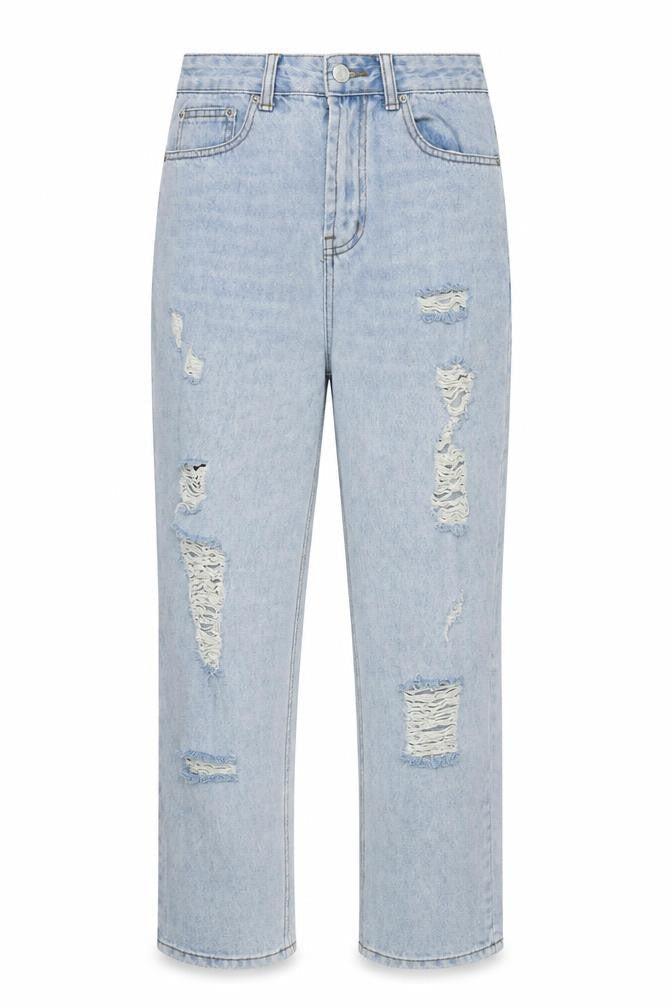 Pomelo Womens Blue  Cotton Straight Jeans Size 8 L25 in Regular Zip