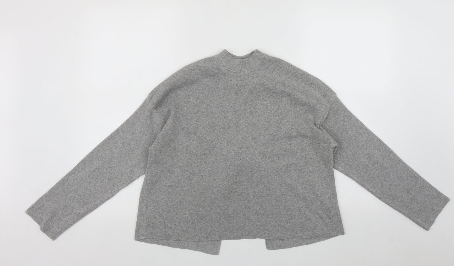 Bershka Womens Grey High Neck  Polyester Pullover Jumper Size XS