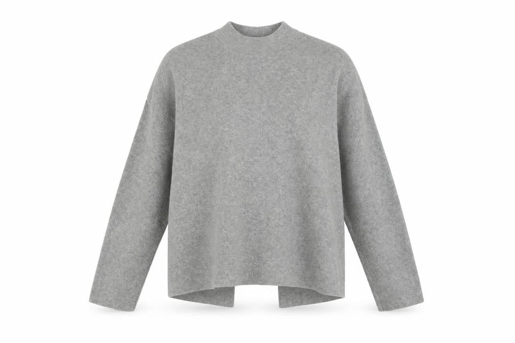Bershka Womens Grey High Neck  Polyester Pullover Jumper Size XS