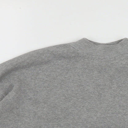 Bershka Womens Grey High Neck  Polyester Pullover Jumper Size XS