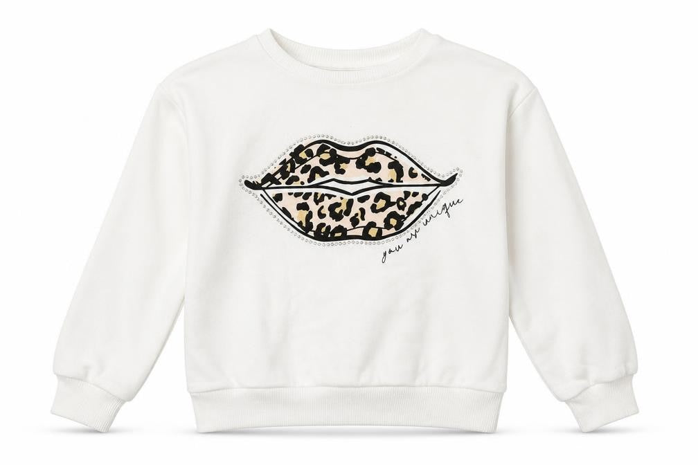 Matalan Girls White  Polyester Pullover Sweatshirt Size 8 Years