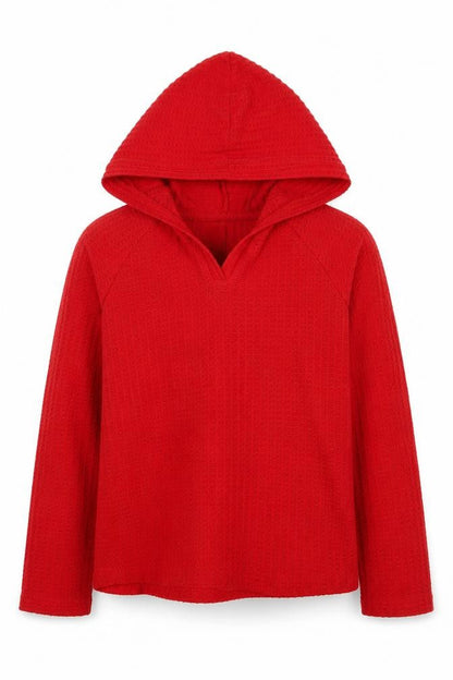 Forever 21 Girls Red  Polyester Pullover Hoodie Size 7-8 Years  Pullover