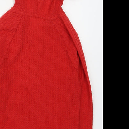 Forever 21 Girls Red  Polyester Pullover Hoodie Size 7-8 Years  Pullover
