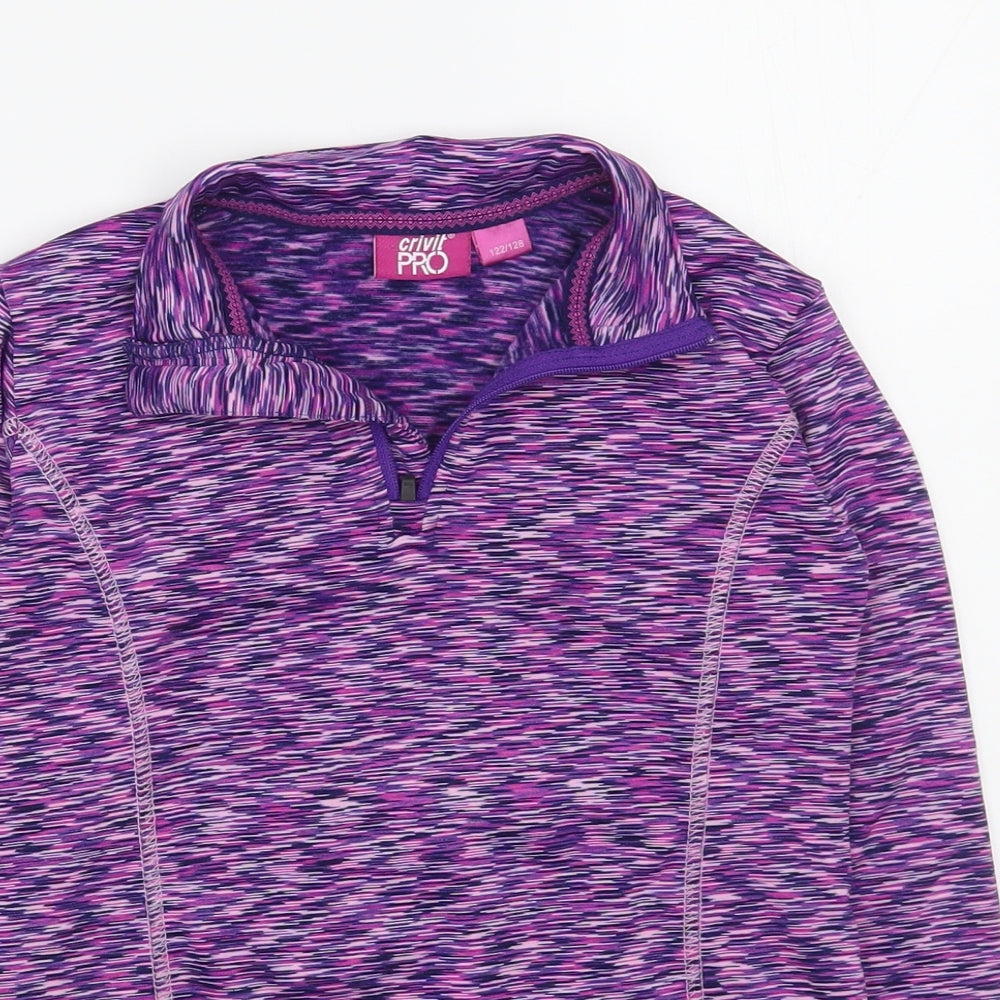 Crivit Girls Purple   Jacket  Size 7-8 Years  Zip