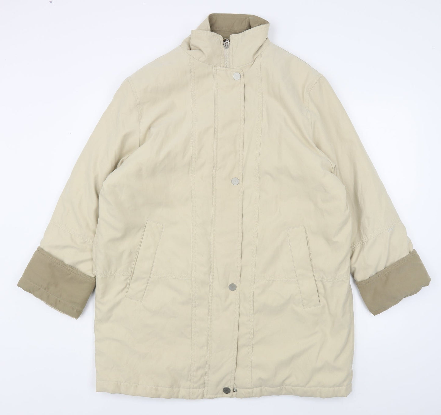 Dunnes Stores Womens Beige   Jacket  Size 16  Zip