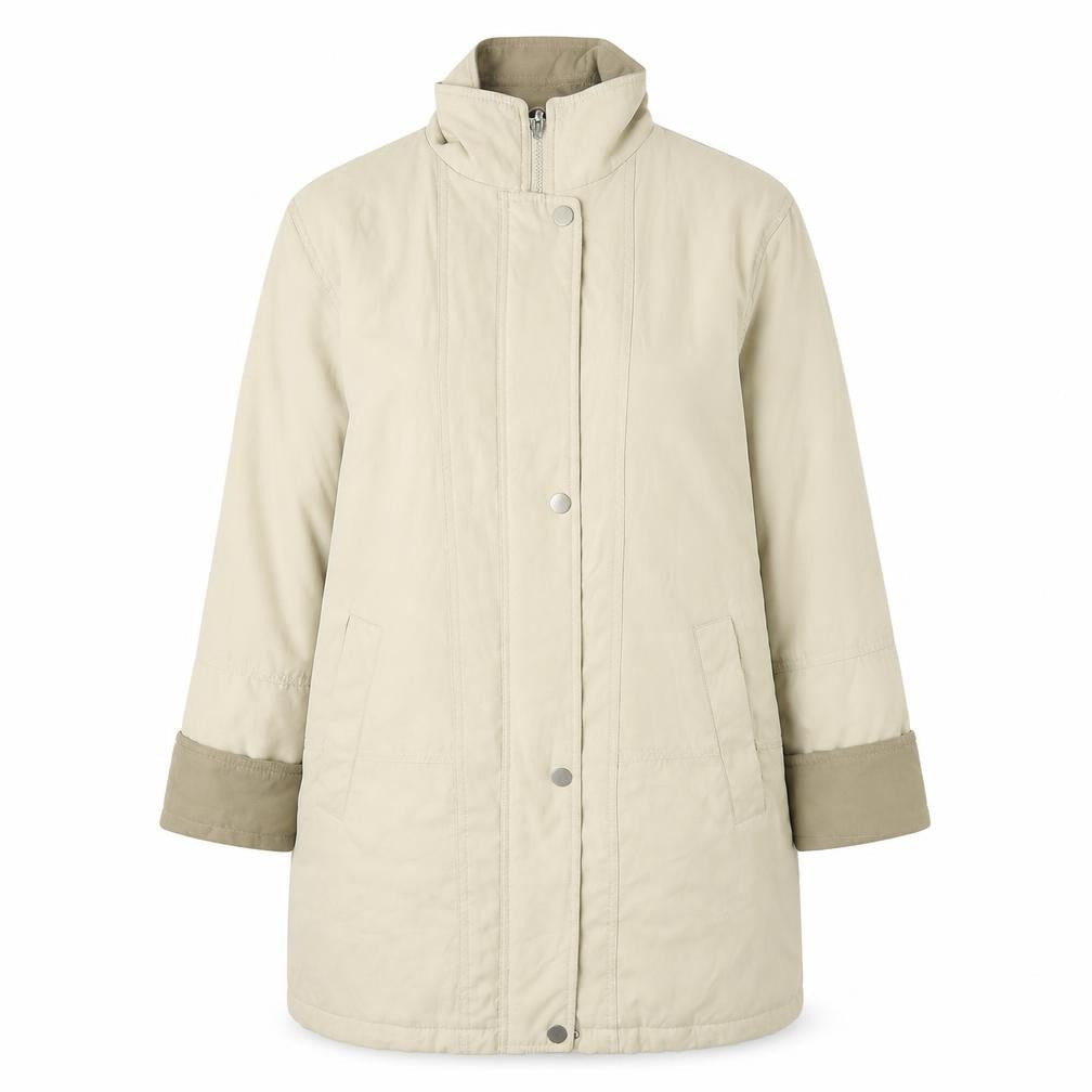 Dunnes Stores Womens Beige   Jacket  Size 16  Zip