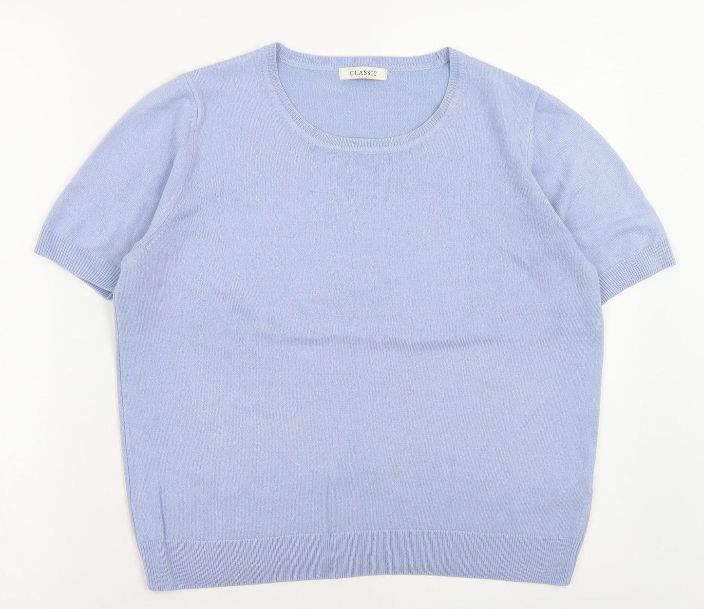 Marks and Spencer Womens Purple Crew Neck  Acrylic Pullover Jumper Size 14