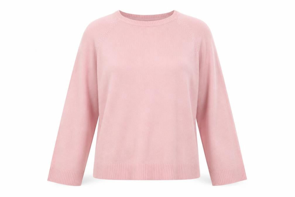 Dunnes Stores Womens Pink Crew Neck  Acrylic Pullover Jumper Size M
