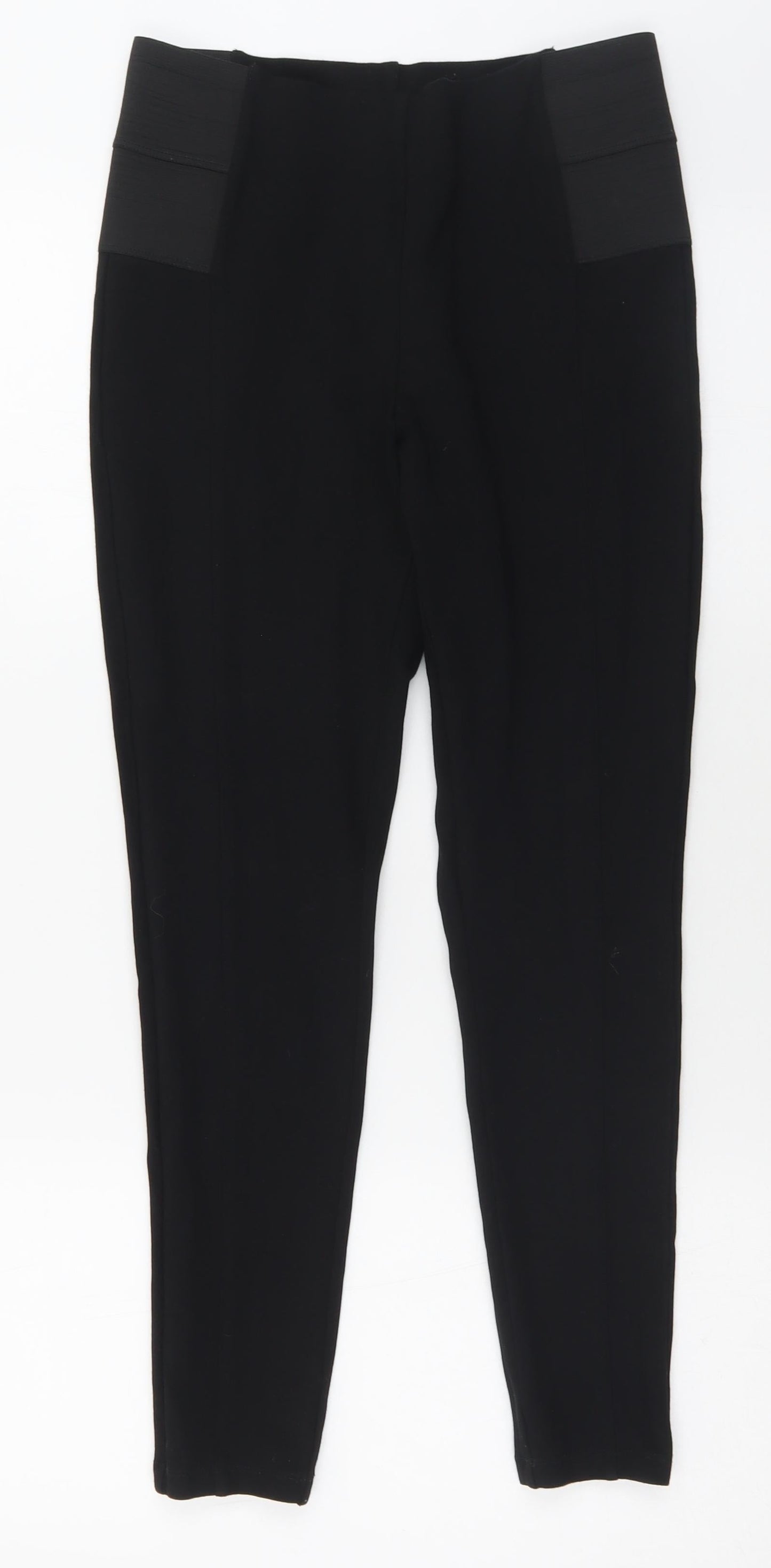 Preworn Womens Black  Polyester Trousers  Size 30 in L28 in Regular