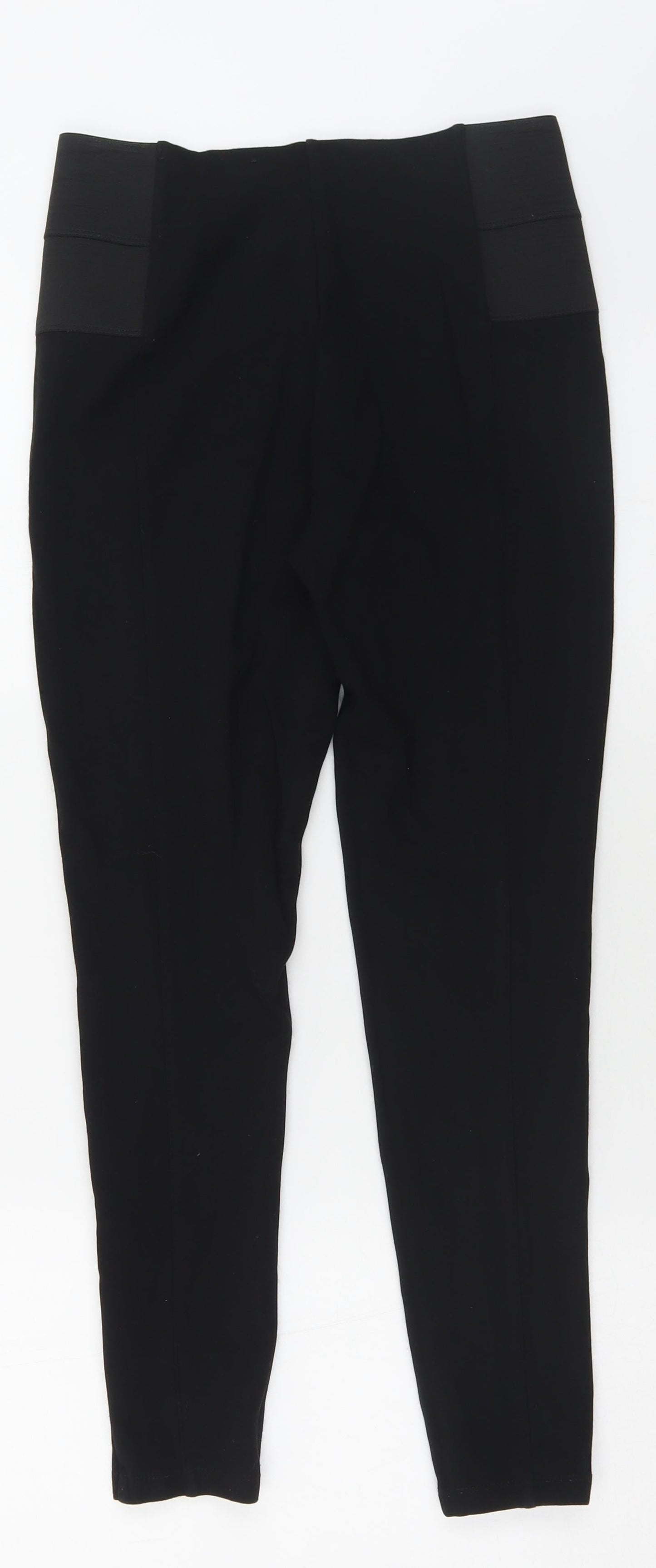 Preworn Womens Black  Polyester Trousers  Size 30 in L28 in Regular
