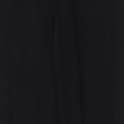 Preworn Womens Black  Polyester Trousers  Size 30 in L28 in Regular