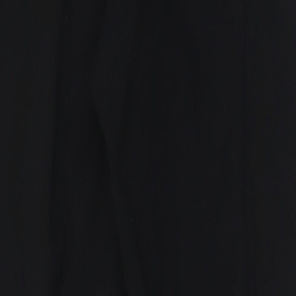 Preworn Womens Black  Polyester Trousers  Size 30 in L28 in Regular