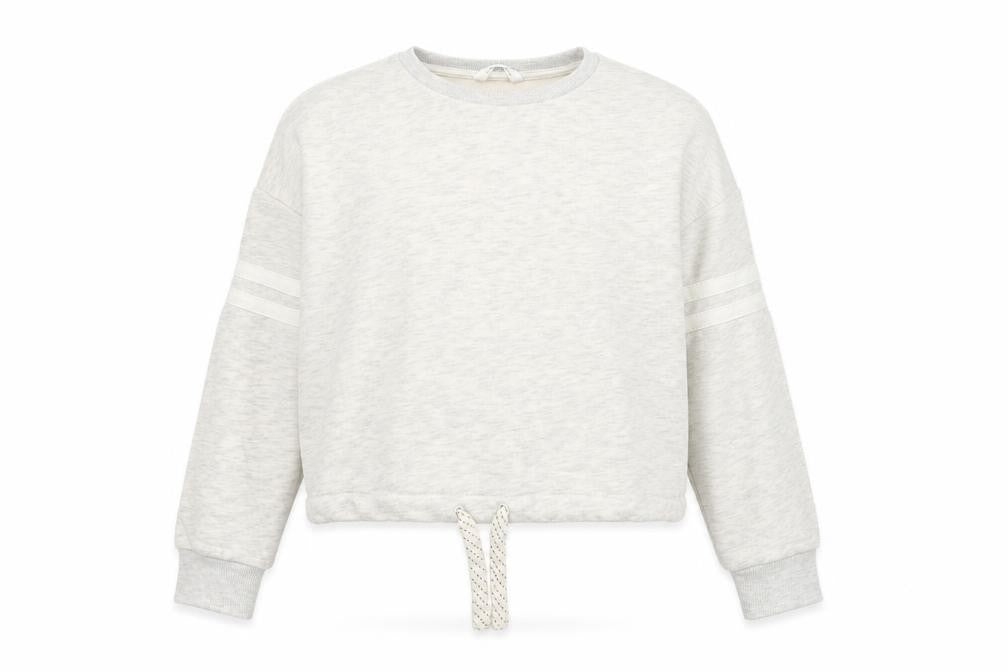 Marks & Spencer Girls Grey Crew Neck  Cotton Pullover Jumper Size 10-11 Years  Pullover