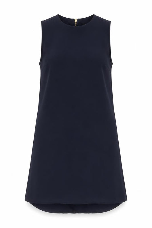 Atmosphere Womens Blue  Polyester A-Line  Size 8  Crew Neck Zip