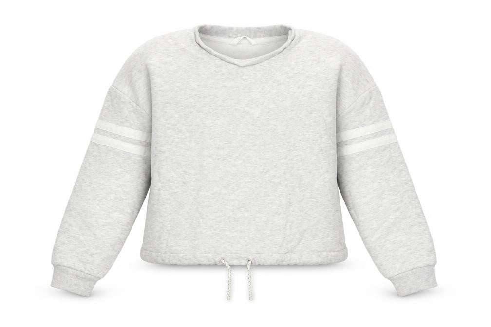 Marks & Spencer Girls Grey Striped Cotton Pullover Sweatshirt Size 11-12 Years  Pullover