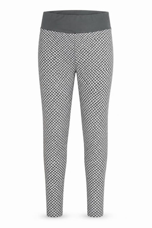 Preworn Womens Grey Geometric Polyester Snow Pants Leggings Size 25 in L24 in Regular