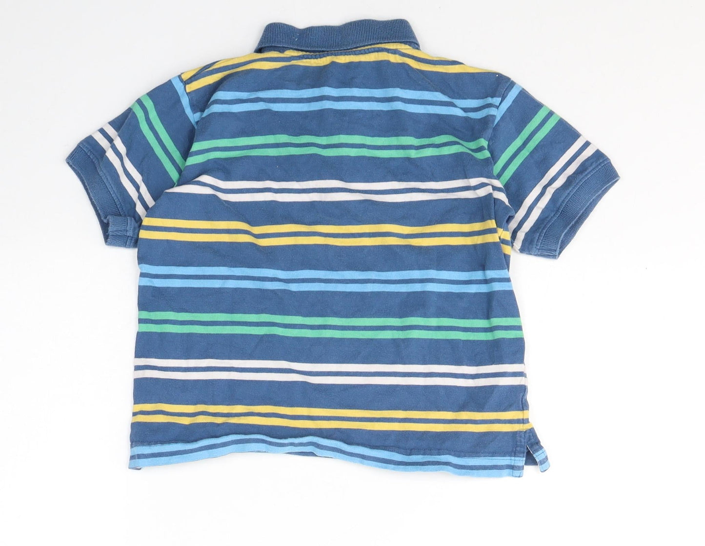 Dunnes Stores Boys Blue Striped Cotton Basic Polo Size 5 Years Collared Pullover
