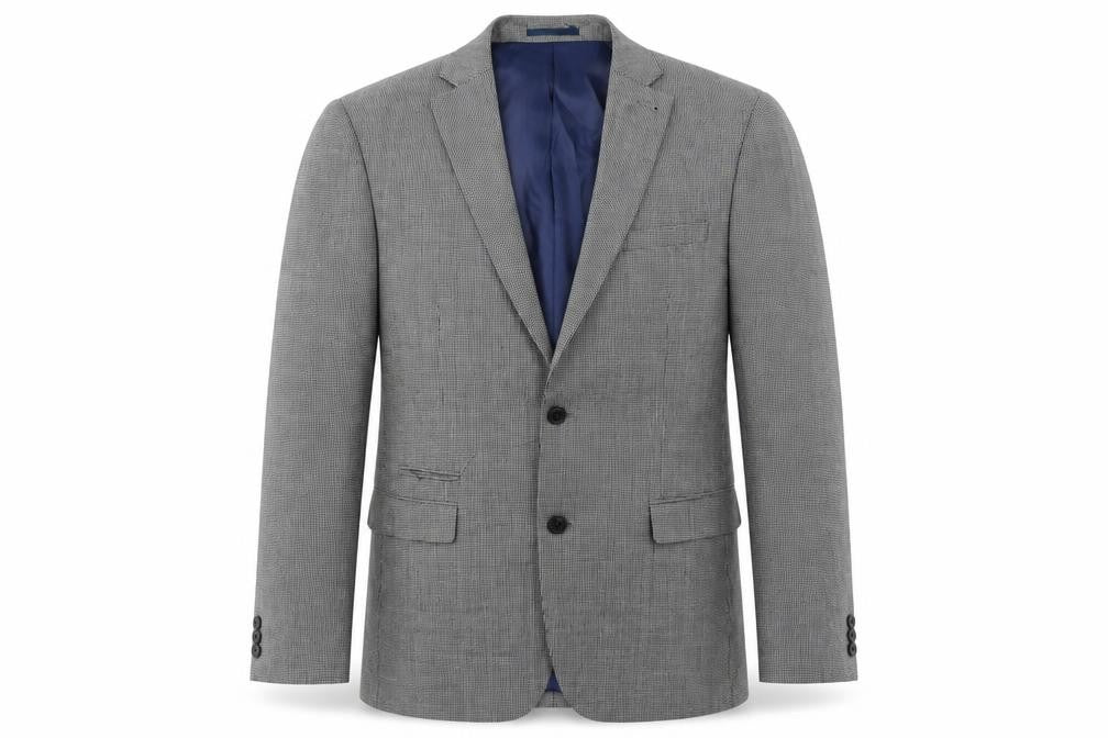 NEXT Mens Black Houndstooth Wool Jacket Suit Jacket Size M