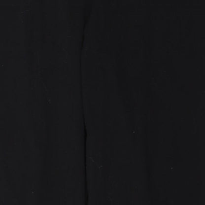 Papaya Womens Black  Polyester Trousers  Size 14 L28 in Regular Button