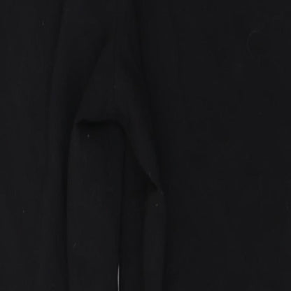 Papaya Womens Black  Polyester Trousers  Size 14 L28 in Regular Button