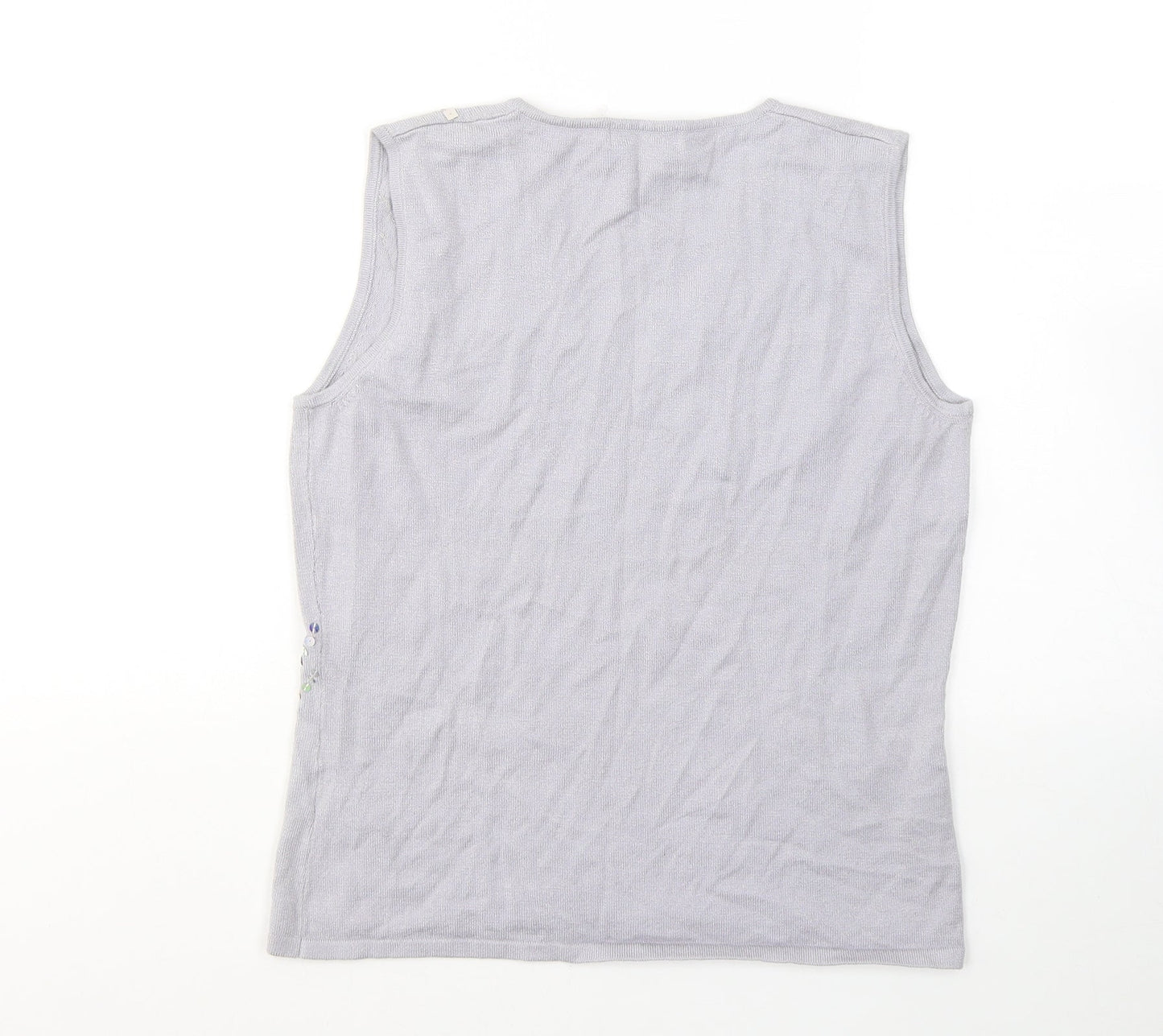 Essentials Womens Purple  Viscose Jersey Tank Size 14 Round Neck