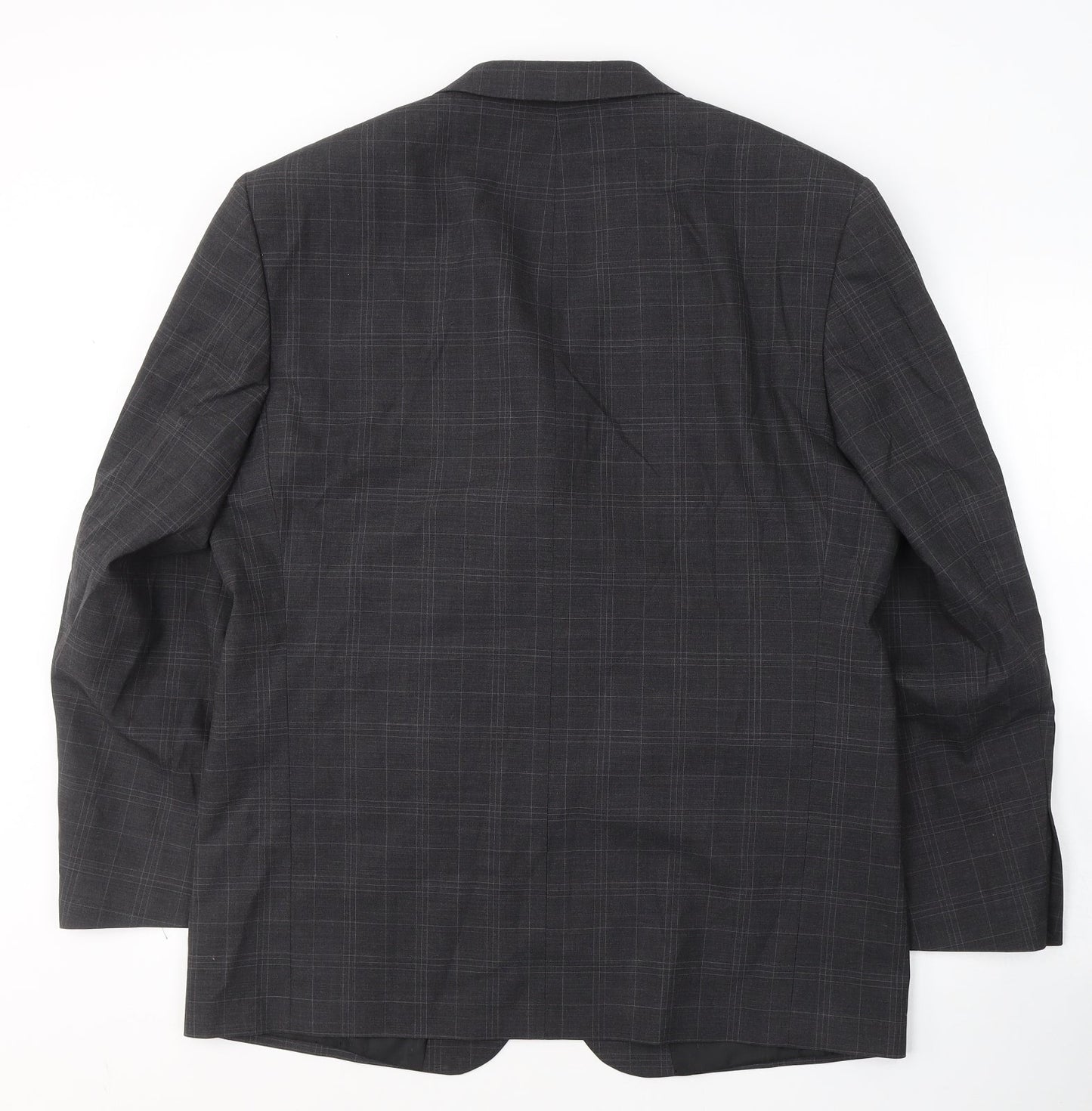 Taylor and Wright Mens Grey Striped Wool Jacket Suit Jacket Size L