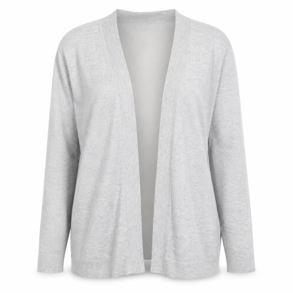 Wallis Womens Grey V-Neck  Polyester Cardigan Jumper Size M