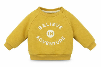 Primark Boys Yellow  Cotton Pullover Jumper Size 0-3 Months  Pullover - Believe in Adventure