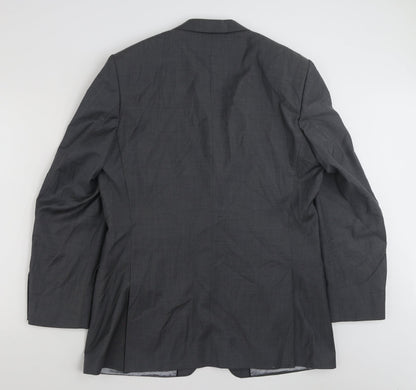 F&F Mens Grey  Wool Jacket Suit Jacket Size 42