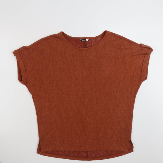 PEP & CO  Womens Brown  100% Polyester Tunic Sweatshirt Size 8  Pullover