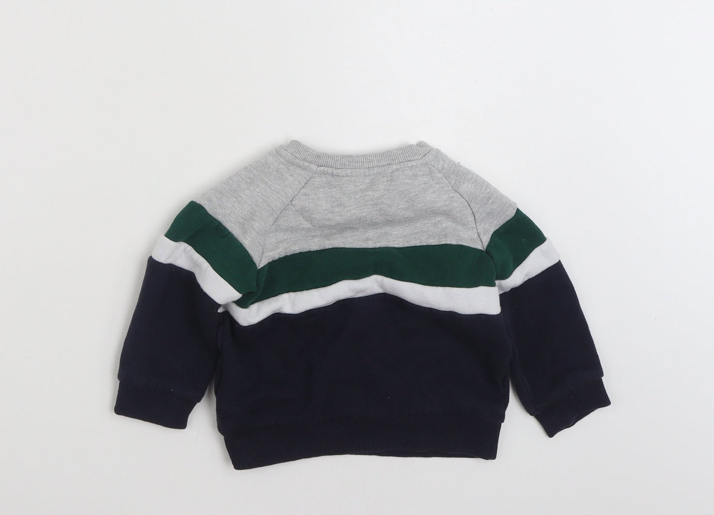Primark Boys Multicoloured Colourblock Cotton Pullover Sweatshirt Size 2-3 Years  Pullover