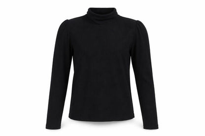 F&F Girls Black High Neck  Cotton Pullover Jumper Size 13-14 Years  Pullover